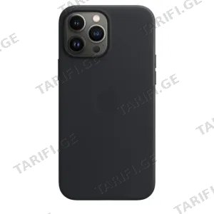 iPhone 13 Pro Max Leather ჩასადები with MagSafe - Midnight