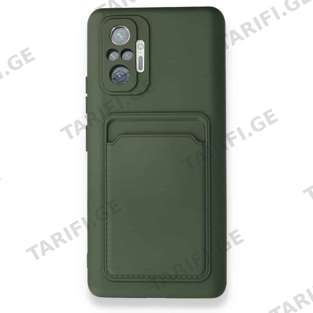 Xiaomi Redmi Note 10 Pro Kelvin Case ბარათის ჩასადებით სილიკონის ქეისი