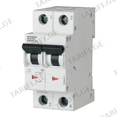 მოდულური ავტომატური ამომრთველი Mitsubishi Electric 2P C10 10kA 719737