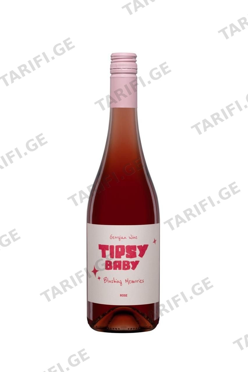 ღვინო "TIPSY BABY" - Blushing Memories ვარდისფერი, ნახ. მშრ. 0,75 ლ.