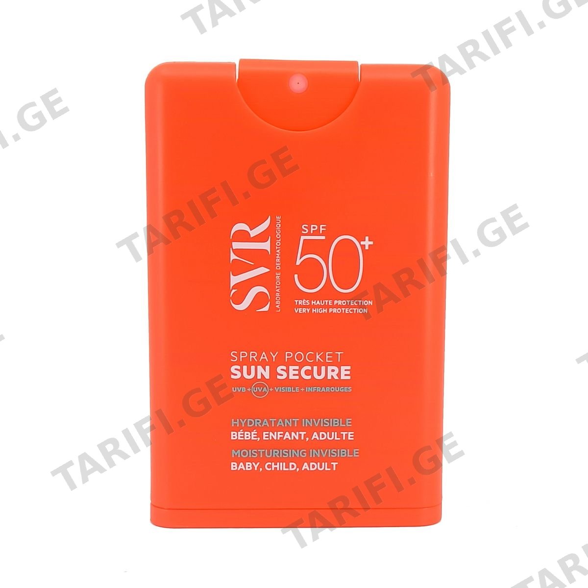 მზისგან დამცავი ჯიბის Spf50+ სპრეი Sun 20მლ 2566 ესვიერი - Svr