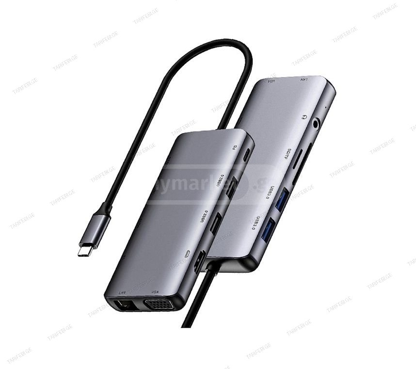 Netac Type-C To HDMI, SD, VGA, RJ45, 3.5mm Dock Station