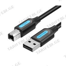 VENTION COQBI USB 2.0 A Male to B Male Cable 3M Black PVC Type