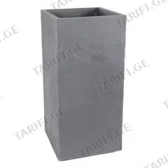 ქოთანი პლასტმასის EDA Plastiques BAC CARRE HAUT VOLCANIA 39,5 X 39,5 X 80სმ 31ლ