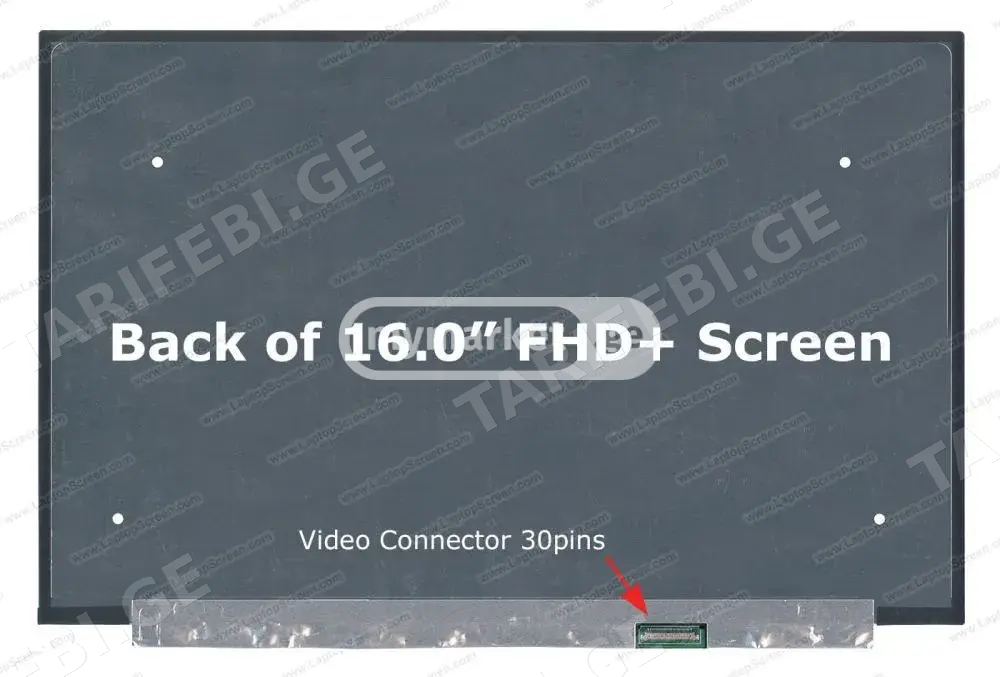 16.0 " inch IPS Full HD+ laptop screen ეკრანი