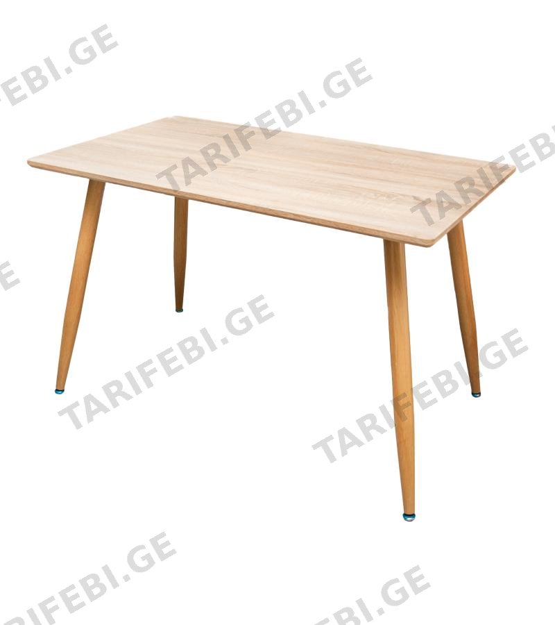 მაგიდა MDF ლითონის ფეხებით FSGLM-M01 ზომა. 70*120 სმ ფერი. CREAM