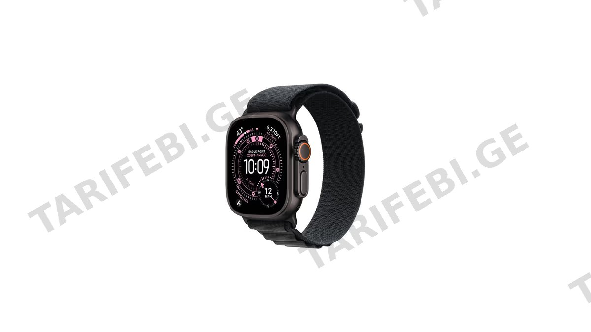 Apple Watch Ultra 3 49mm Black Titanium Case With Black Alpine Loop MF0V4 M