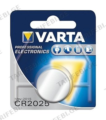 ელემენტი ლითიუმის VARTA CR2025 3 V 170 mAh 1 ც