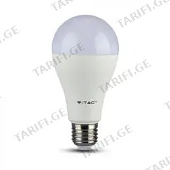 შუქდიოდური ნათურა აკუმულატორით V-TAC А65 3000K 9W Е27