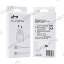 ELVO Fast charger Type C cable მობილური ტელეფონის დამტენი