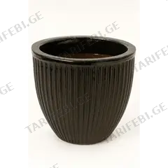 ქოთანი კერამიკული LINEA EGG X 15/20 BL