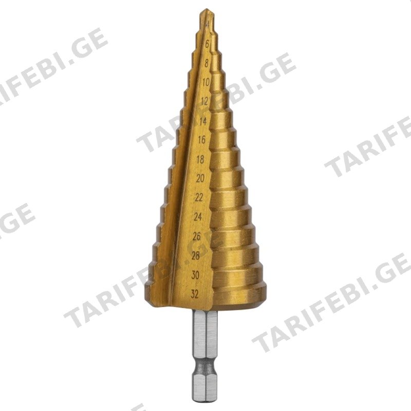 ბიჯობრივი სახვრეტი HÖGERT HT6D322 4-20 მმ