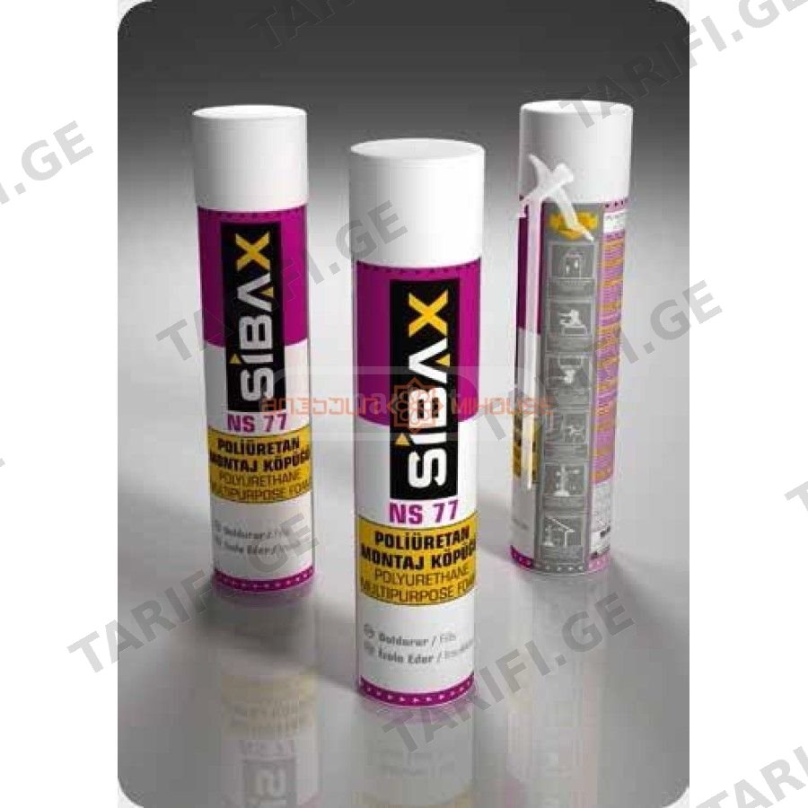 ქაფი პოლიეთილენის SIBAX POLYURETHANE FOAM 750მლ 850გრ (1*1