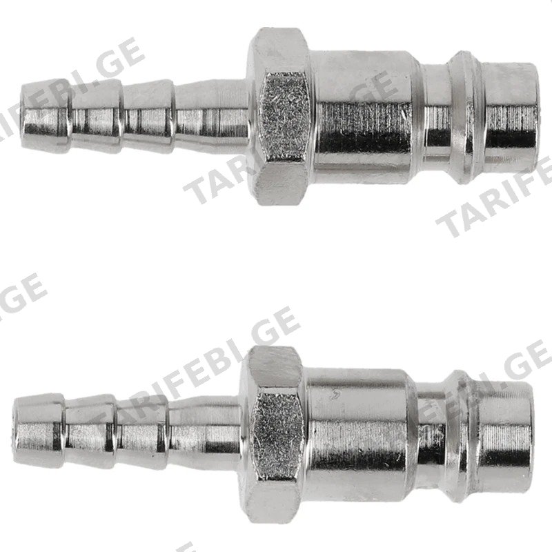 შტუცერი მუფტით HOGERT HT4R812 პნევმატური ხელსაწყოებისთვის 6.3მმ (2 ცალი)