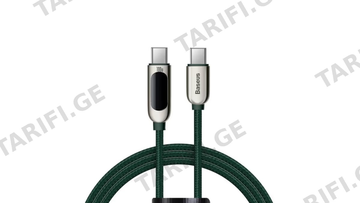 Baseus Display Fast Charging Data Cable Type-C to Type-C 100W 1m CATSK-B06