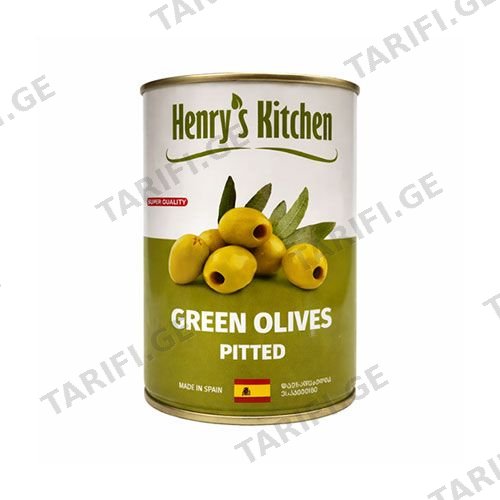 ზეთისხილი მწვანე უკურკო /Henrys Kitchen/ 314 გ