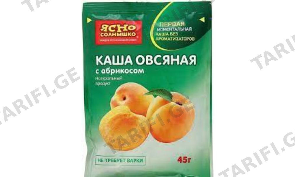 158 გარგლით ერთჯერადი შვრიის ფაფა 45გრ/15/4