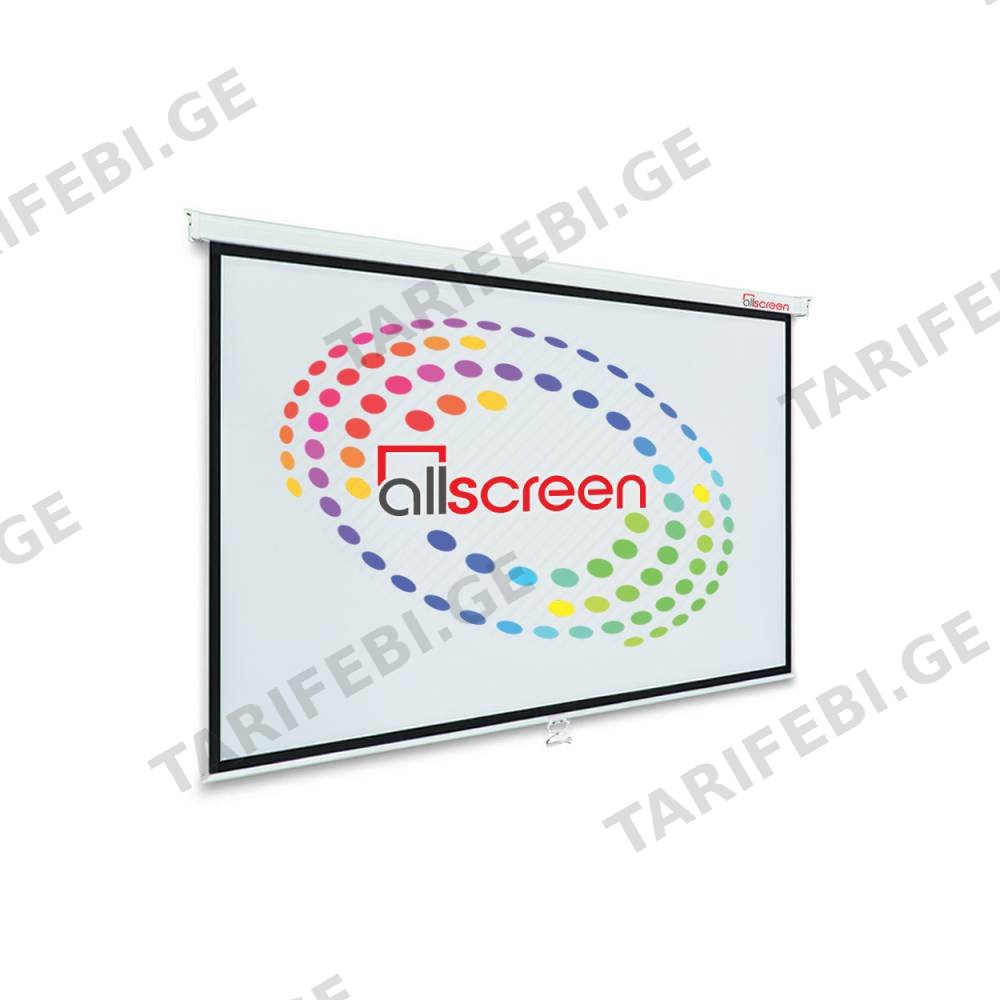 პროექტორის ეკრანი ALLSCREEN MANUAL PROJECTION SCREEN 213X169CM 16:9 HD FABRIC CWP-213169 Diagonal 107 inch / 271 CM