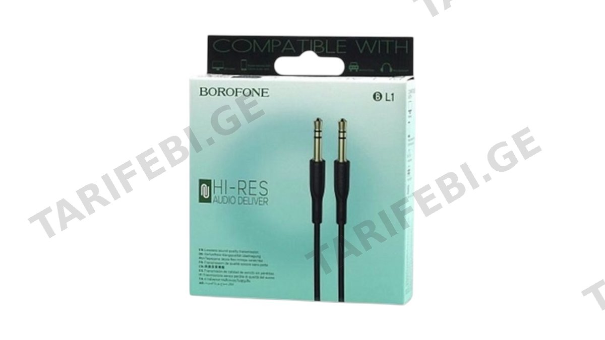 Borofone BL1 AUX HI-RES Black