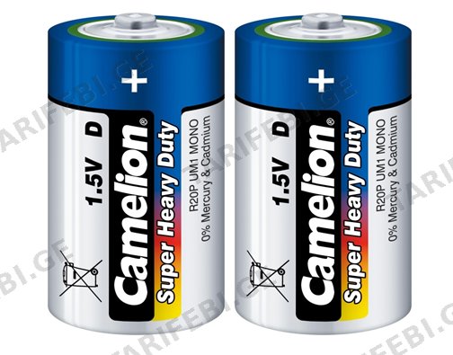 ელემენტი Camelion Super Heavy Duty blue D მარილოვანი 2 ც