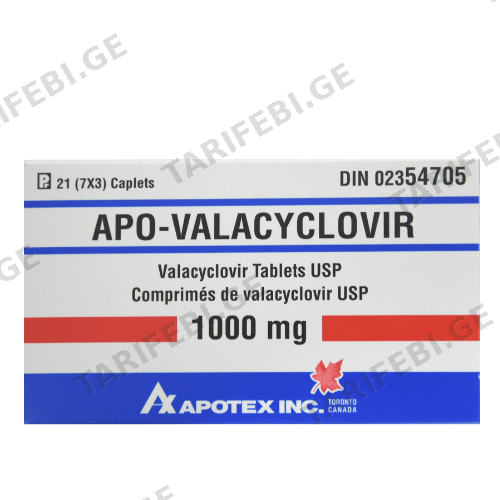 ვალაციკლოვირი-APO ტაბლეტი 1000მგ #21