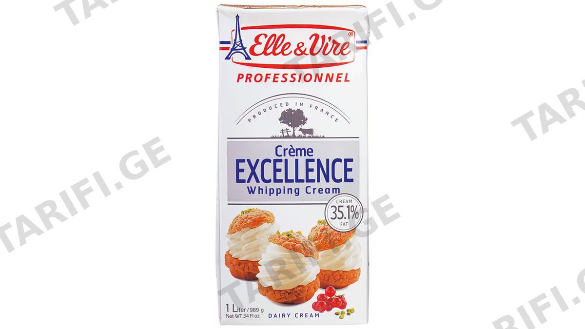 კრემი /Ell & Vire/ "EXCELLENCE" ასათქვეფი 35,1% 703385 /12*1 ლ