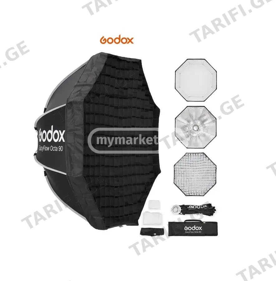 Godox EazyFlow Octa 90cm სწრაფად ხსნადი სიფტბოქსი