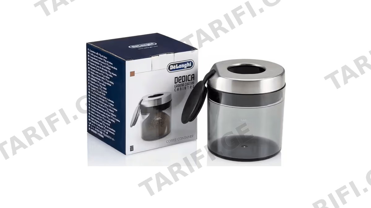 დაფქული ყავის ქილა DeLonghi DLSC305, Ground Coffee Canister, Transparent