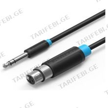 VENTION BBEBN 6.5mm Male to XLR Female Audio Cable 15M Black