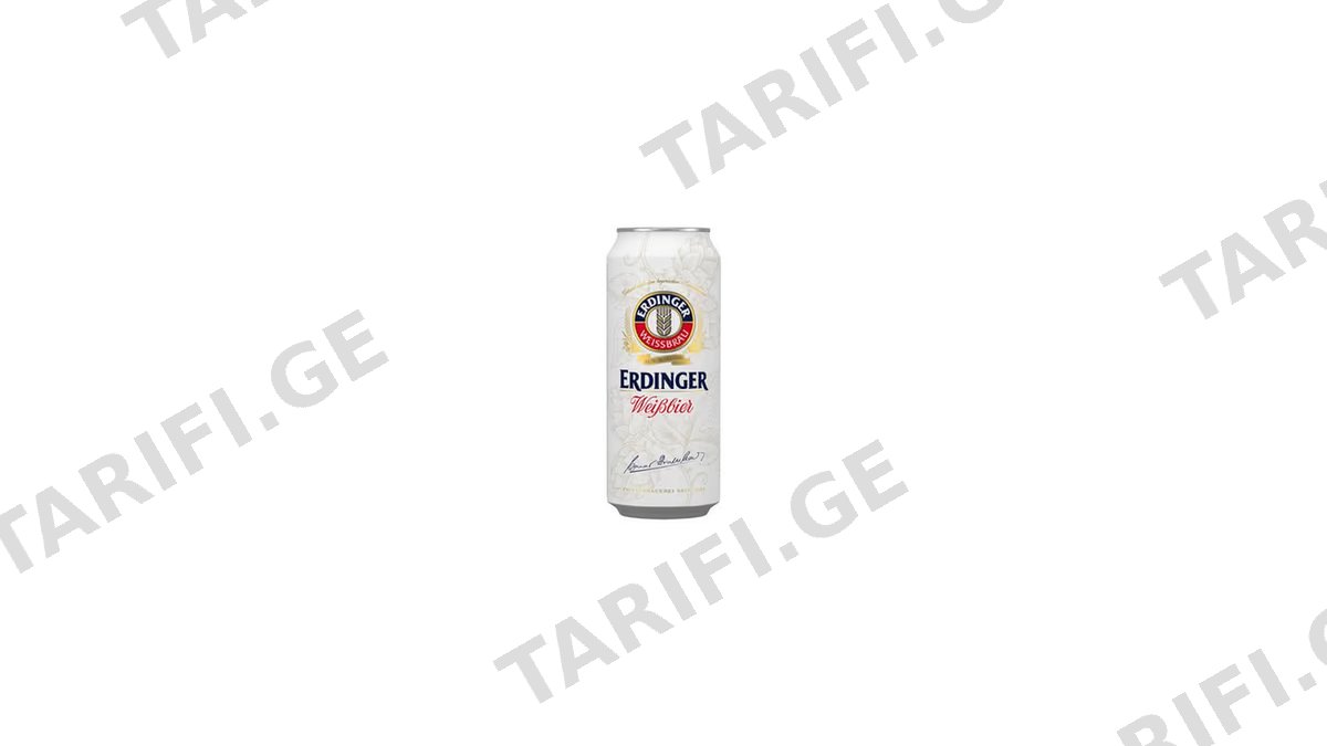 ერდინგერი თეთრი ლუდი ქილის 0.5 ლ