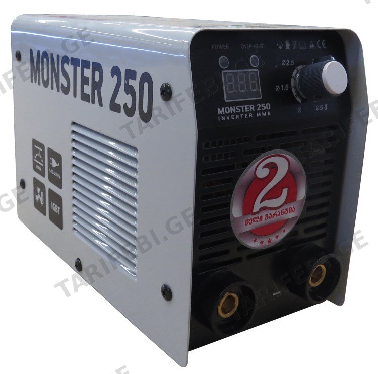 შესადუღებელი ინვერტორი MONSTER MS-250A MMA