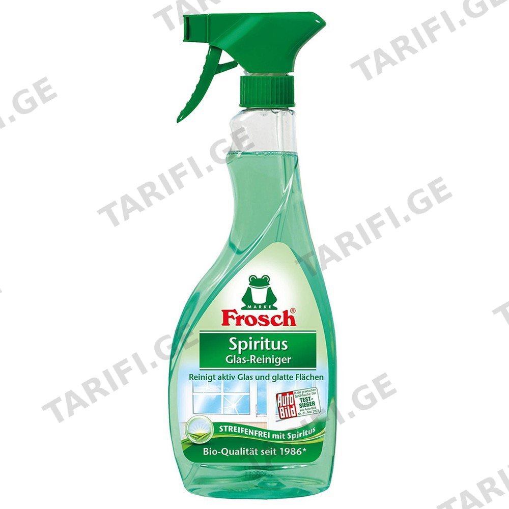 FROSCH მინის საწმენდი სითხე სპირტით 500 მლ (ფროში)