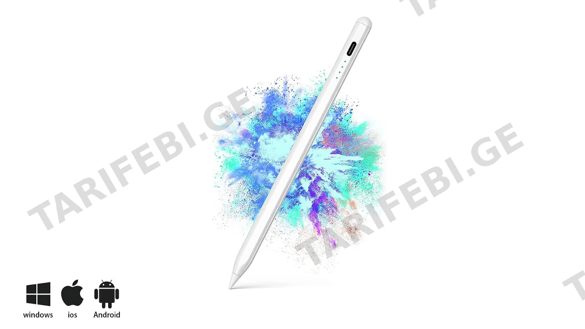 Stylus Pen პლანშეტის, iPad-ის ელექტრო კალამი (უნივერსალი) თეთრი(5885)