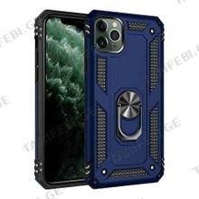 iPhone 11 Pro Max Sofia Ring Case სილიკონის ქეისი ბეჭდით - მუქი ლურჯი
