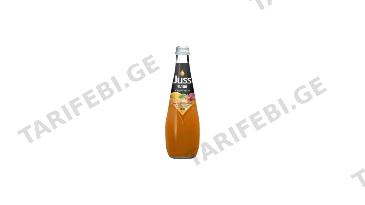 JUSS ხილის წვენი 100%-740მლ