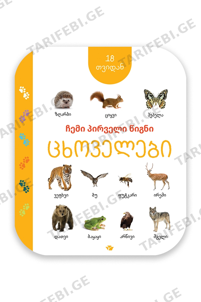 ჩემი პირველი წიგნი: ცხოველები (18 თვიდან)