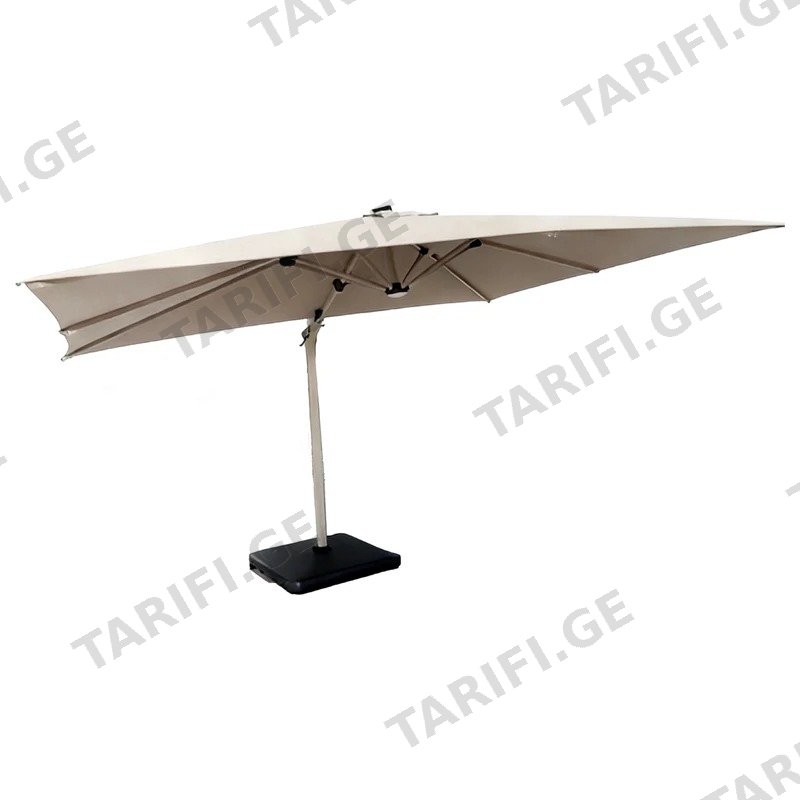ეზოს ქოლგა-პარასოლი განათებით T420A(LIGHT) 400X300 სმ