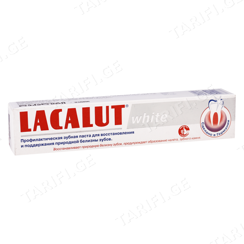 ლაკალუტი - კბ/პასტა White ემალის აღმდგენი 75მლ