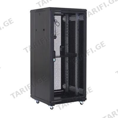 საკომუნიკაციო კარადა (რეკი) Finen, A36027 - 27U 600x1000 mm, წინა და უკანა პერფორირებული კარებით