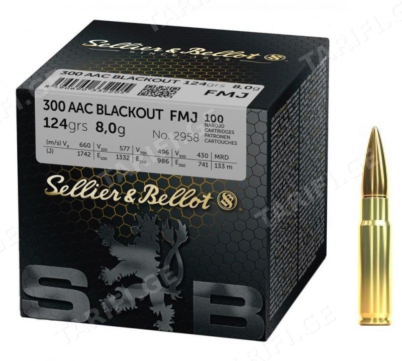 Cartridge 300AAC MJ 8.0 124 gr