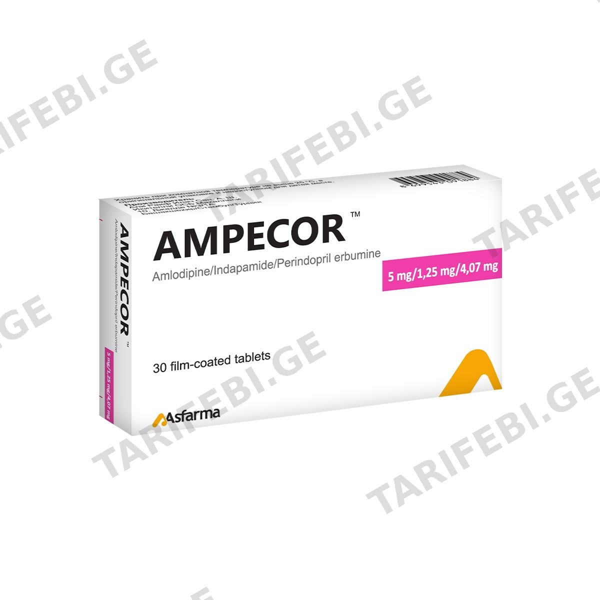 ამპეკორი - Ampecor 5/1.25/4.07მგ 30 ტაბლეტი