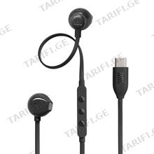 JBL Tune 305 Black სადენიანი ყურსასმენი