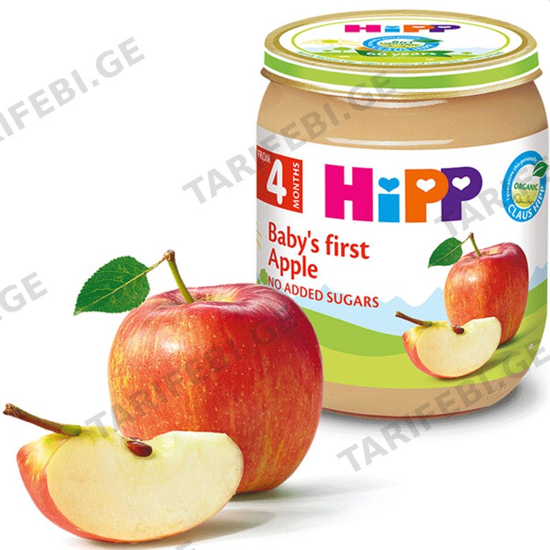 HIPP-ის ხილფაფა ვაშლი (4 თვიდან, 125 გრ)