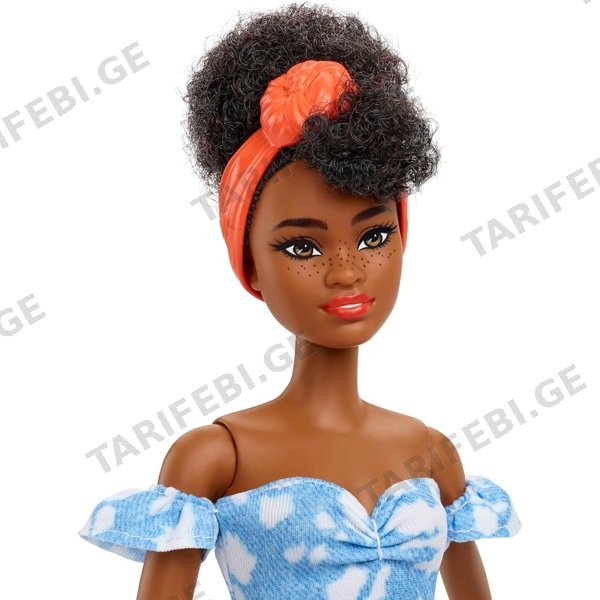 ბარბის თოჯინა MATTEL HBV17 BARBIE FASHIONISTAS DOLL - BLEACHED DENIM DRESS