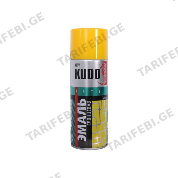 უნივერსალური სპრეი ემალი ყვითელი 0.52ლ KUDO