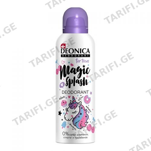 დეონიკა - დეოდორანტი სპრეი თინეიჯერი "Magic Splash" 125მლ