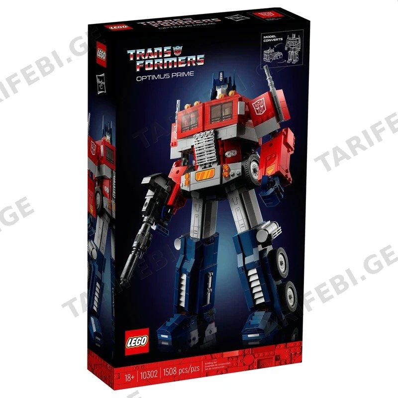 ასაწყობი კონსტრუქცია LEGO ICONS OPTIMUS PRIME 10302 ტრანსფორმერი 1508 ნაწილი