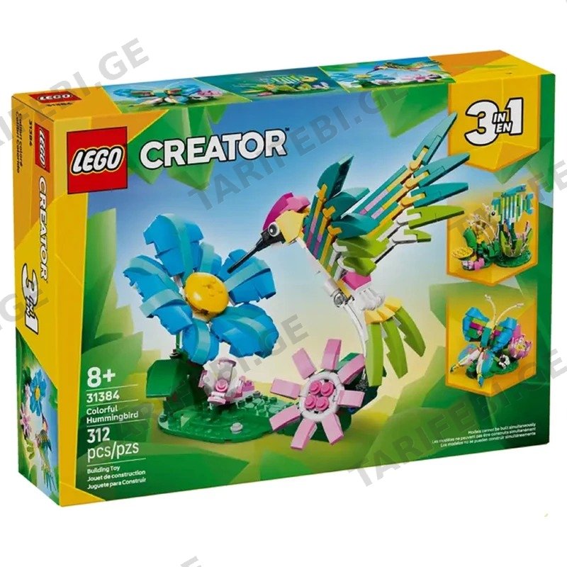 ასაწყობი კონსტრუქცია LEGO CREATOR 31384 ფერადი კოლიბრი
