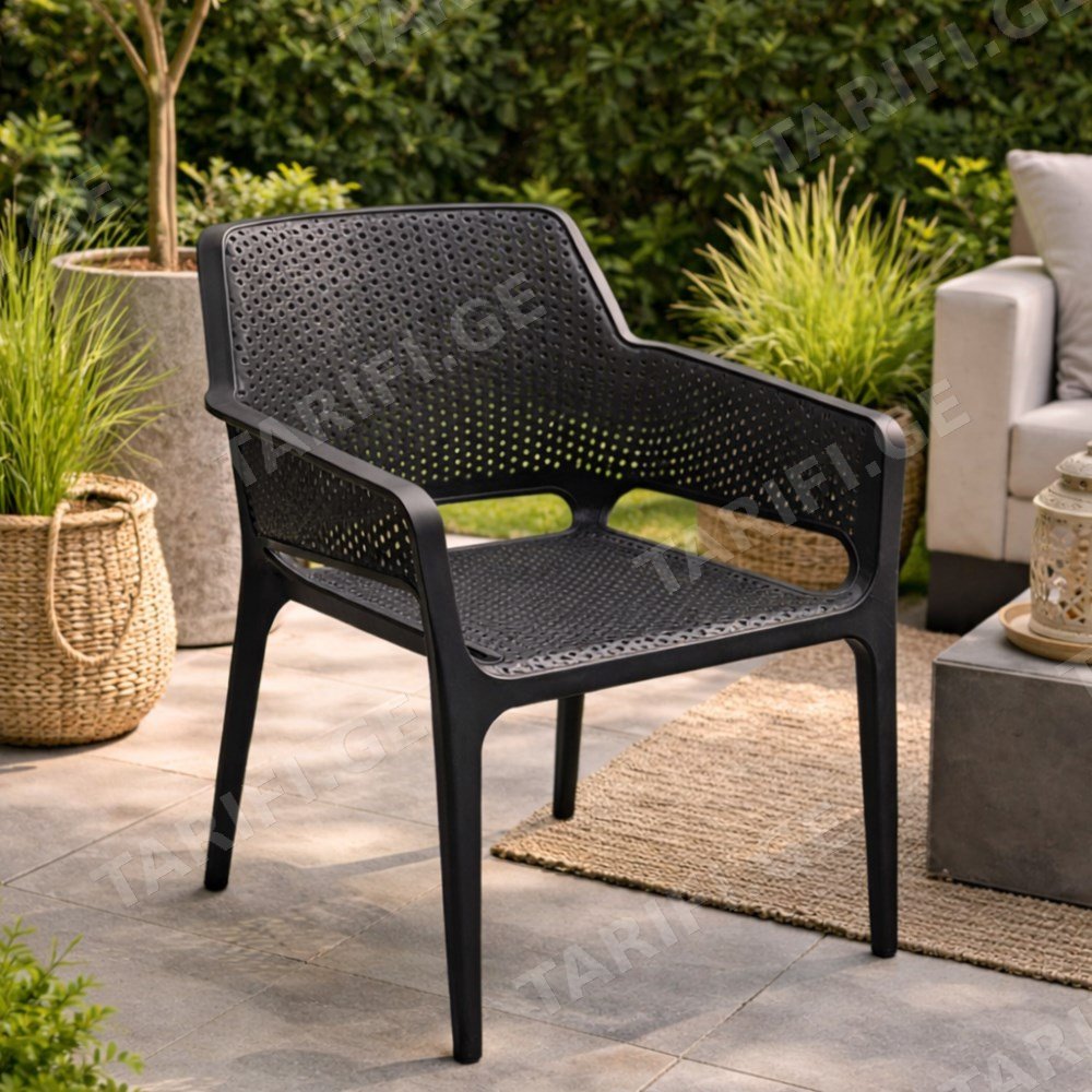 ბაღის სკამი LUKA CHAIR 61.5x60x86 სმ ANTRACIT