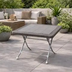 ბაღის დასაკეცი მაგიდა 2000999957116 VOLO METAL TABLE 80x80 2K ANTRACIT